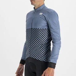 Sportful Checkmate Thermal Jersey - Blue Sea Black -Fahrradzubehör Geschäft 05 1121517 435