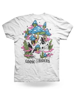 LOOSE RIDERS Mens T-Shirts - Shroom Skull White -Fahrradzubehör Geschäft MensT Shirts LooseRiders ShroomSkullWhite 2