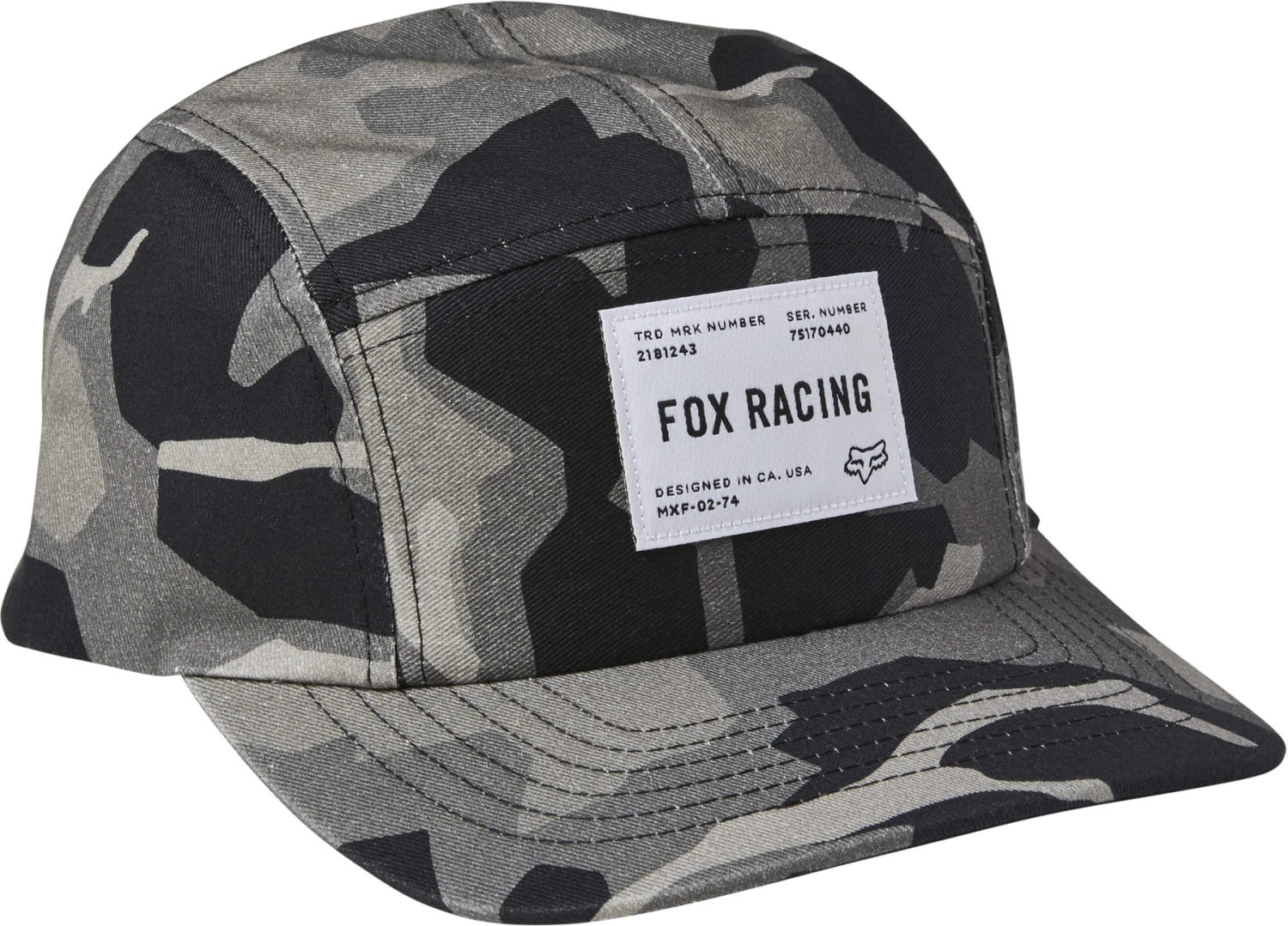 Fox Racing Regiment 5 Panel Hat Black Camo 3 Fox Racing Regiment 5 Panel Hat Black Camo