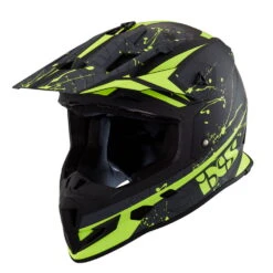 IXS 361 2.0 Motorradhelm Matte Black Fluo Yellow