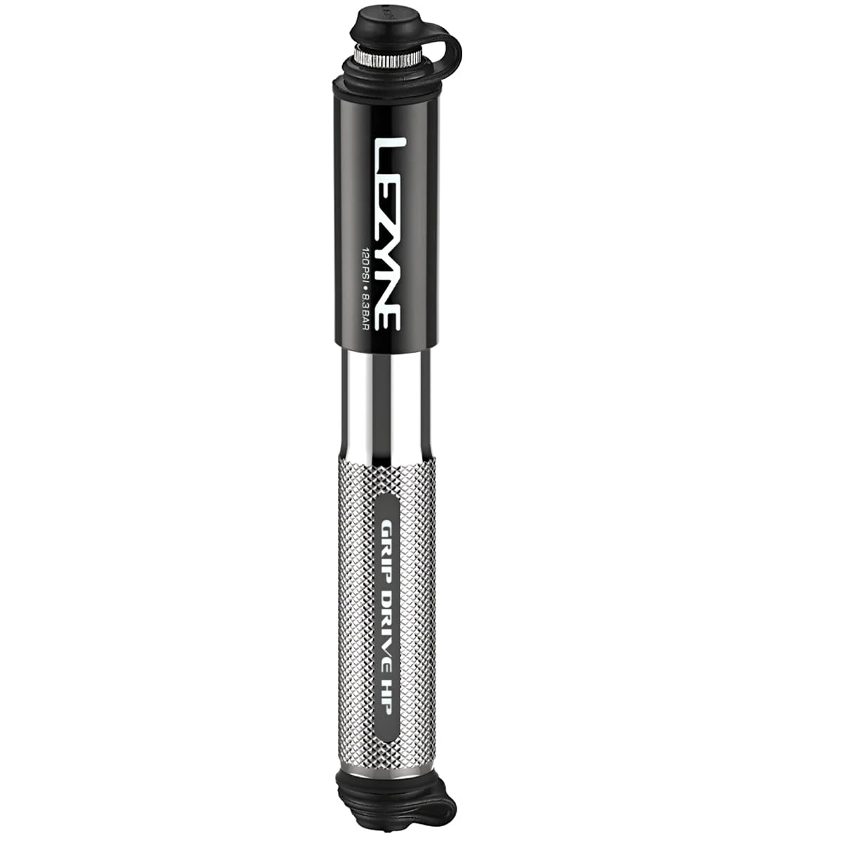 Lezyne Grip Drive HP Medium Minipumpe - Silber 3 Lezyne Grip Drive HP Medium Minipumpe - Silber